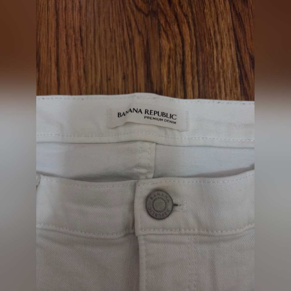 Banana Republic White Skinny Jeans Size 31P - Picture 2 of 11